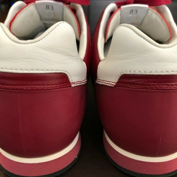 Gucci 83 Red Lace Up Leather Sneakers 8.5G Worn 1X PRICE DROP! - Picture 9 of 10